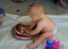 bábätko a prvá torta